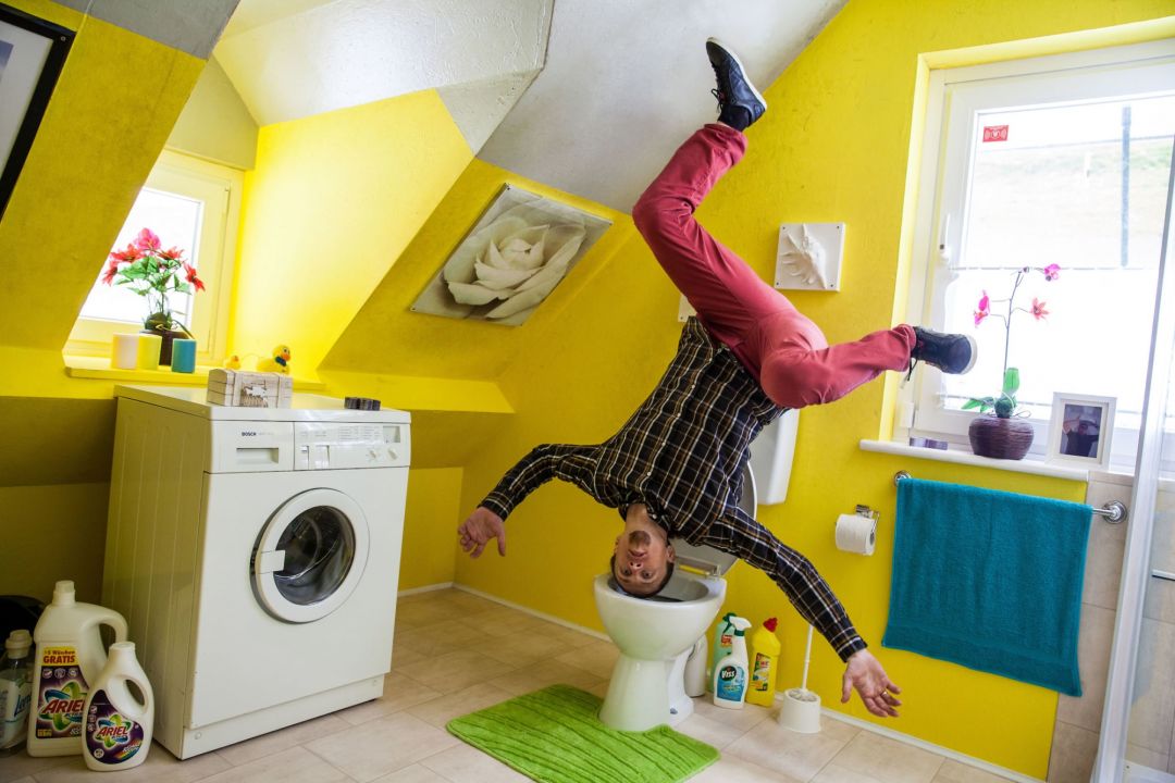 Alles steht Kopf im Verrückten Haus in Bispingen